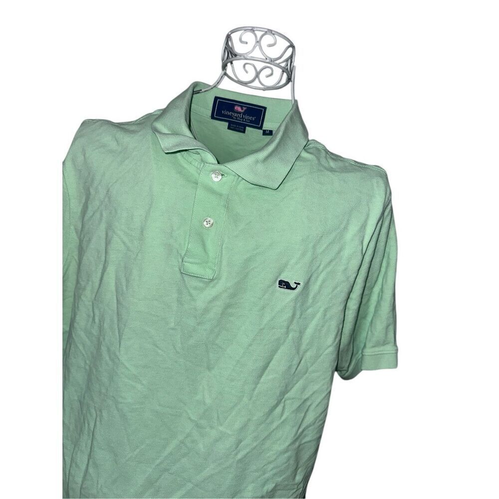 Vineyard Vines by Shep and Ian Mint Green Cotton Polo Shirt Men's Size medium  G - Picture 2 of 9